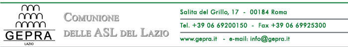 GEPRA - Comunione delle ASL del Lazio